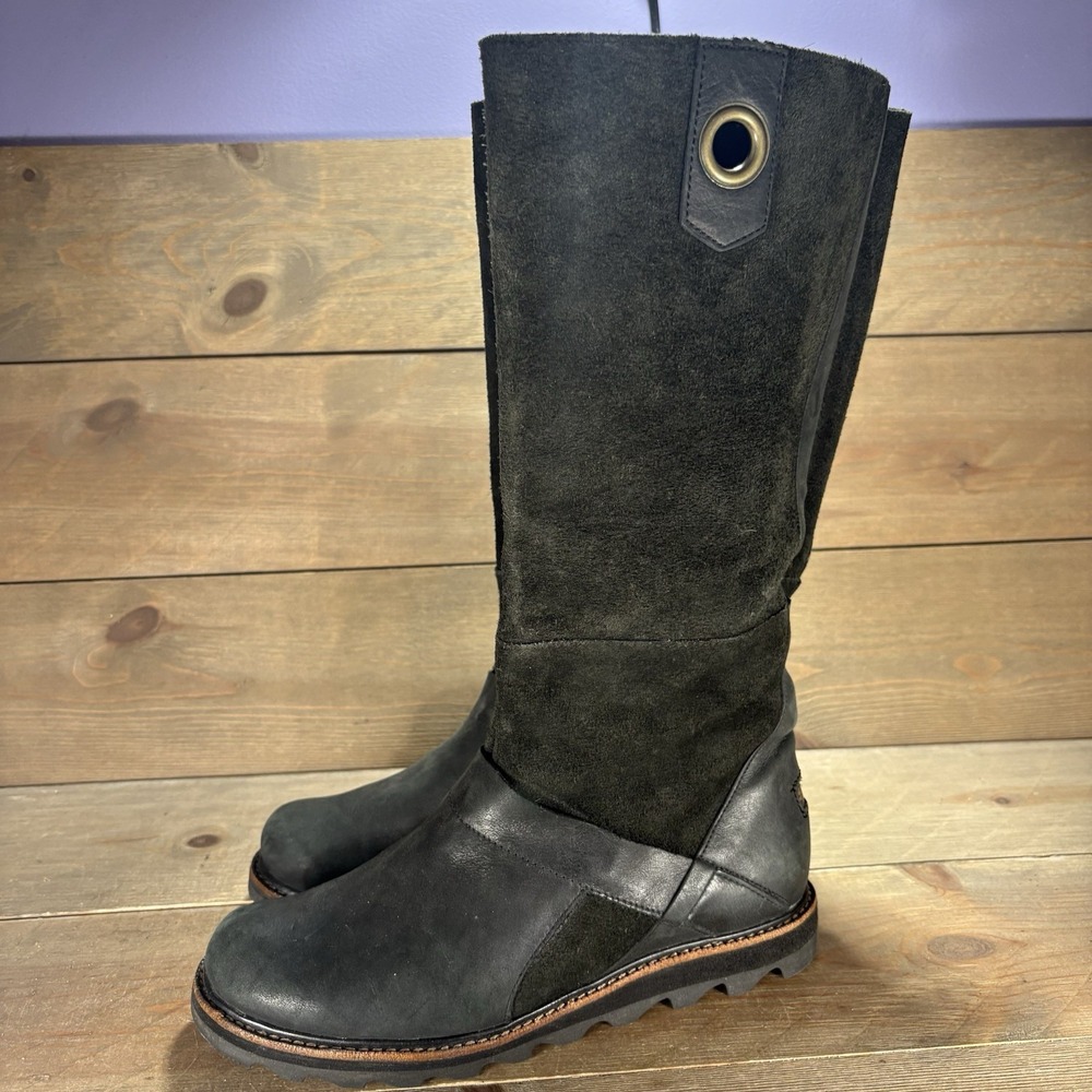 sorel wicked tall womens size 8.5 shoes tall leather tall side zip riding boots